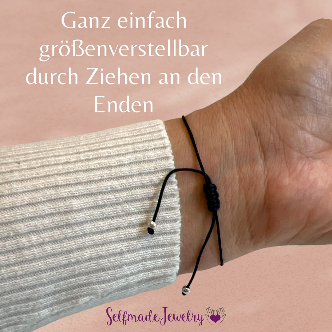 Kreuz Armband Gold - Schwarz Kommuniongeschenk Erstkommunion Konfirmation - SelfmadeJewelry