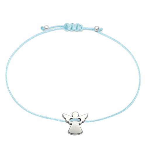 Schutzengel Armband Silber - Hellblau, einzigartiges Kommuniongeschenk - SelfmadeJewelry