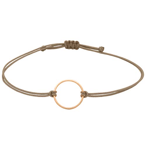 Kreis Armband Rosegold - Braun - SelfmadeJewelry