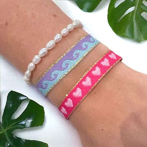 Wellen Armband Lila-Hellblau Gute Laune Festival Armbändchen