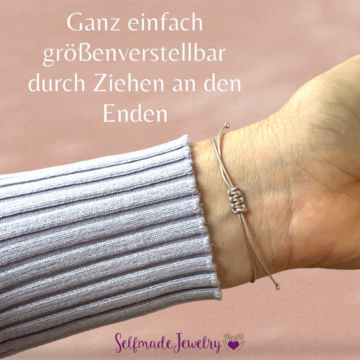 Perlmutt Herz Armband, Muschelherz, Geburtstagsgeschenk für Frauen, Geschenke für Freundin, Inkl. Geschenkverpackung - Handmade in Germany (Herz 10mm)