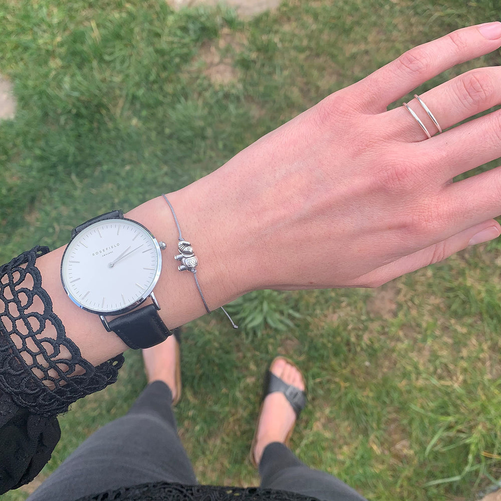 Armband Elefant Silber - Grau - SelfmadeJewelry