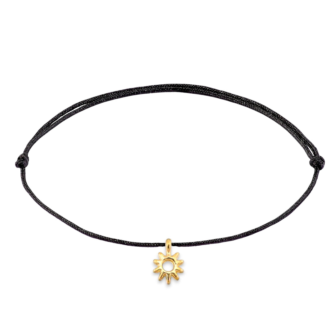 Fußkettchen Sonne Gold Größenverstellbar Selfmade Jewelry 