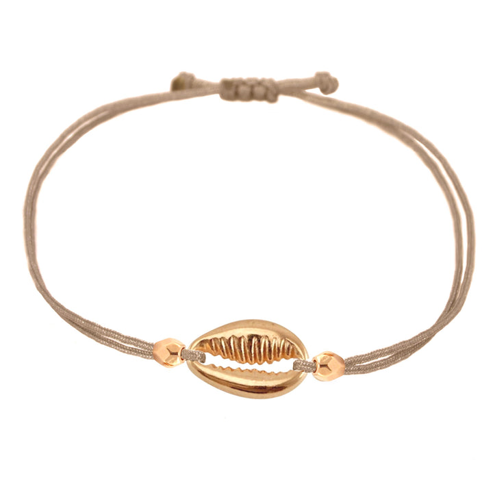 Kauri Muschel Armband Roségold - Braun - SelfmadeJewelry
