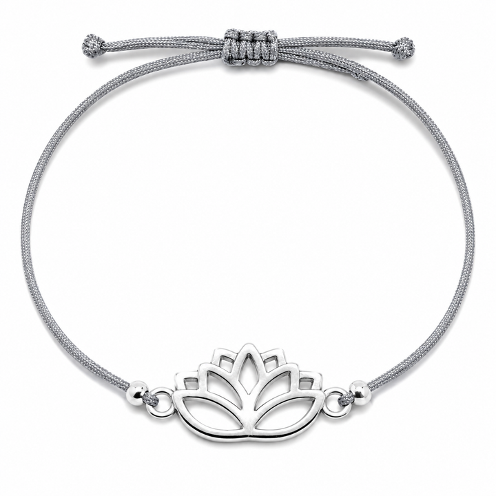 Lotus Armband Silber - Grau
