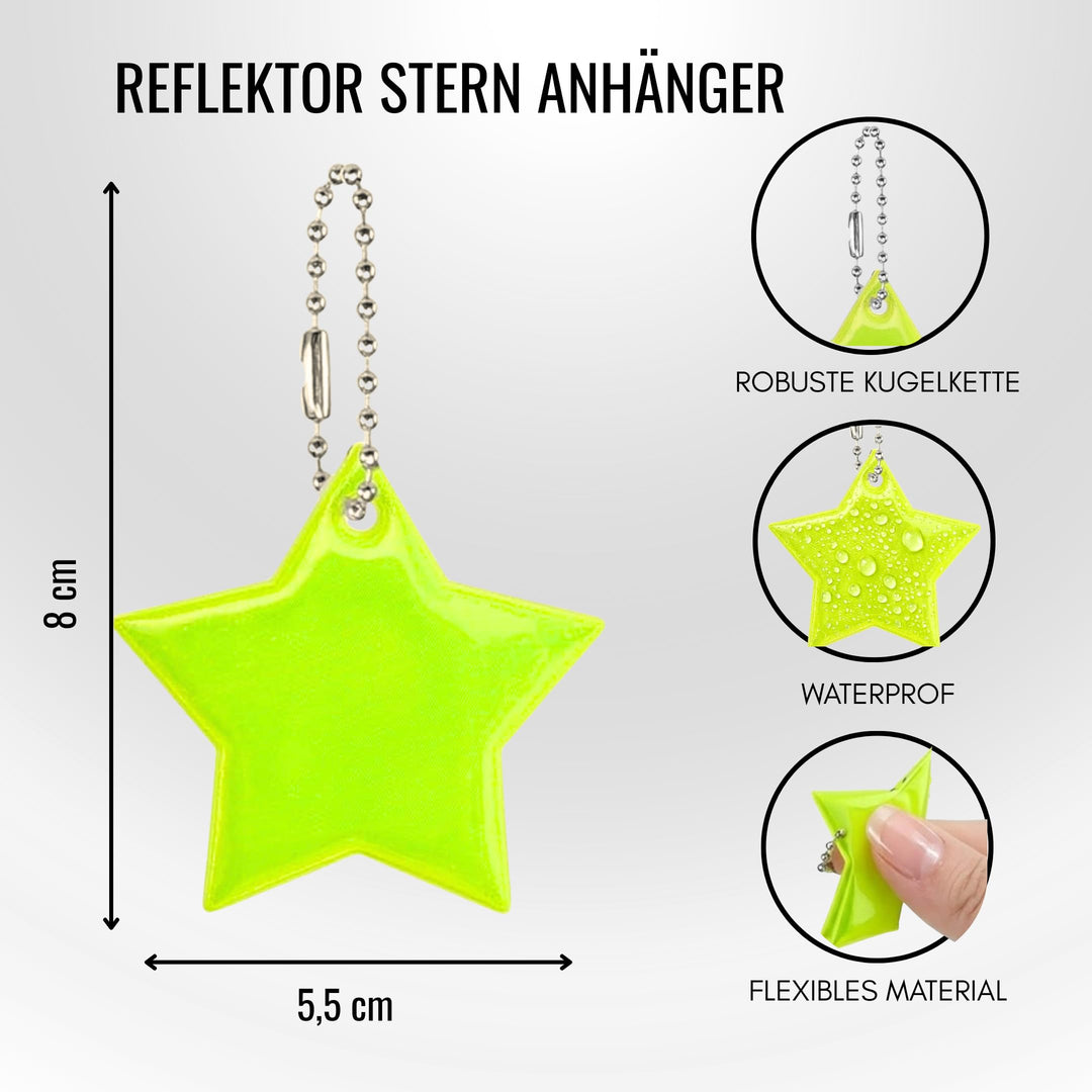 Geschenk zur Einschulung – Karte mit Reflektor Stern Glücksbringer | Kleinigkeit für Schultüte & Schulanfang