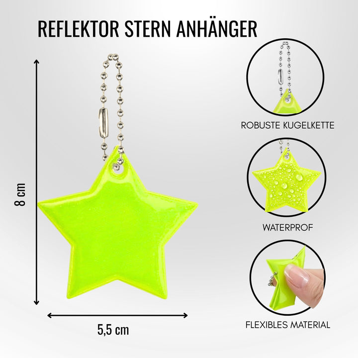 Geschenk zur Einschulung – Karte mit Reflektor Stern Glücksbringer | Kleinigkeit für Schultüte & Schulanfang