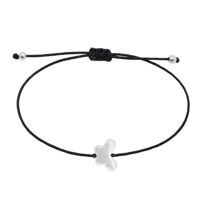 Schmetterling Armband Silber - Schwarz