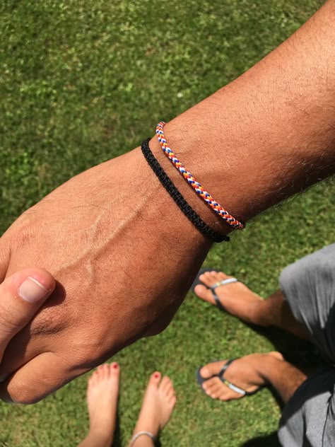 Handgemachtes Makramee Armband für Männer – Schwarz & Größenverstellbar - SelfmadeJewelry