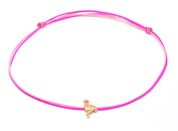Flamingo Fusskettchen Rosegold - Pink
